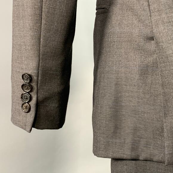 BAND OF OUTSIDERS Size 38 Regular Charcoal Grey Blue Glenplaid Wool Suit - Picture 6 of 11